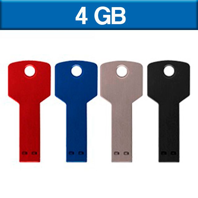 USB Llave tradicional 4 GB. Tiempo de entrega: de 24 a 48 horas.
