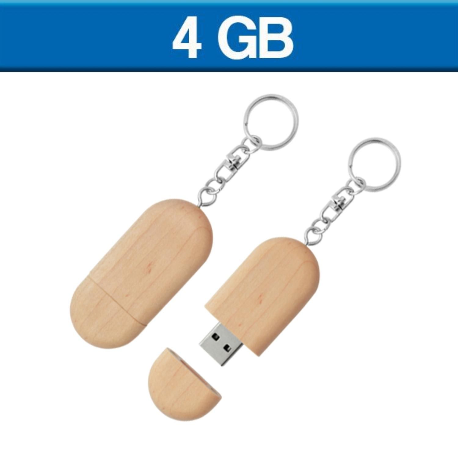 USB Llavero de madera 4 GB. 