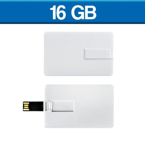 USB TARJETA SLIM BLANCA DE 16GB